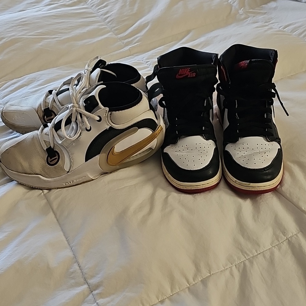 Adding 2nd Pair Of Nikes. 7 Youth To Nike Air Black and White Sneakers